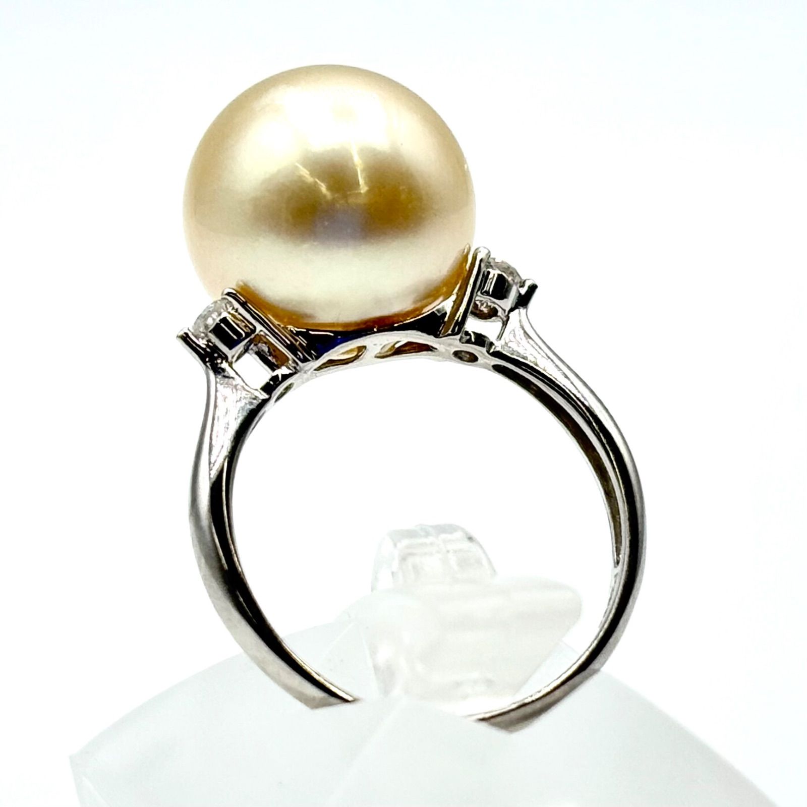 Pt900パールリング 10.2mm 0.12ct（Pt900パールリング 10.2mm 0.12ct 