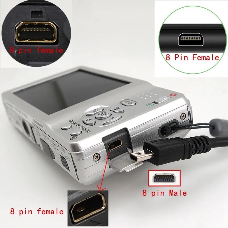 ミニカメラ USBケーブル付き UC-E6デジタルカメラ用USBデータケーブル,ミニ,8ピン,Android