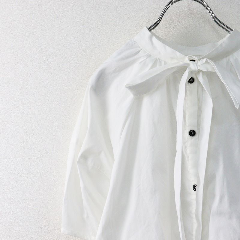 ジプソフィア gypsohila コットンブレンド バックボタン リボン