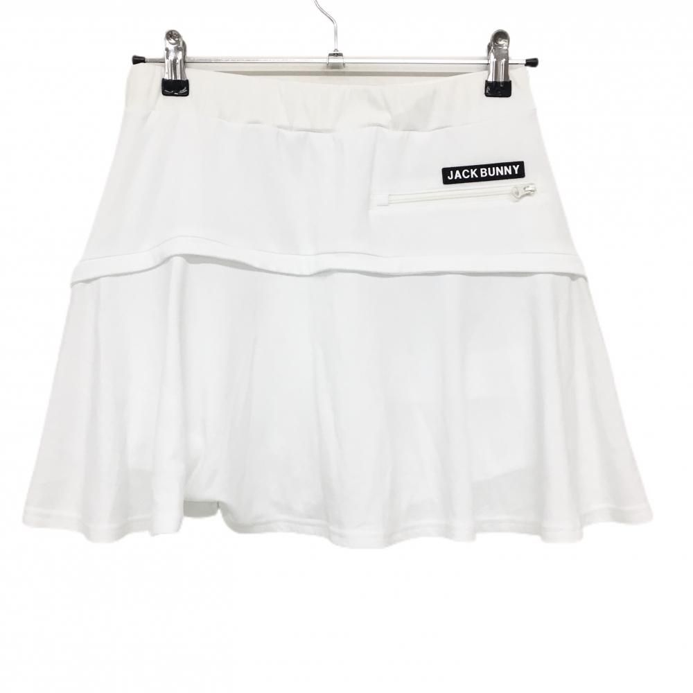 超美品】ジャックバニー スカート 白 メッシュ調生地 内側インナー