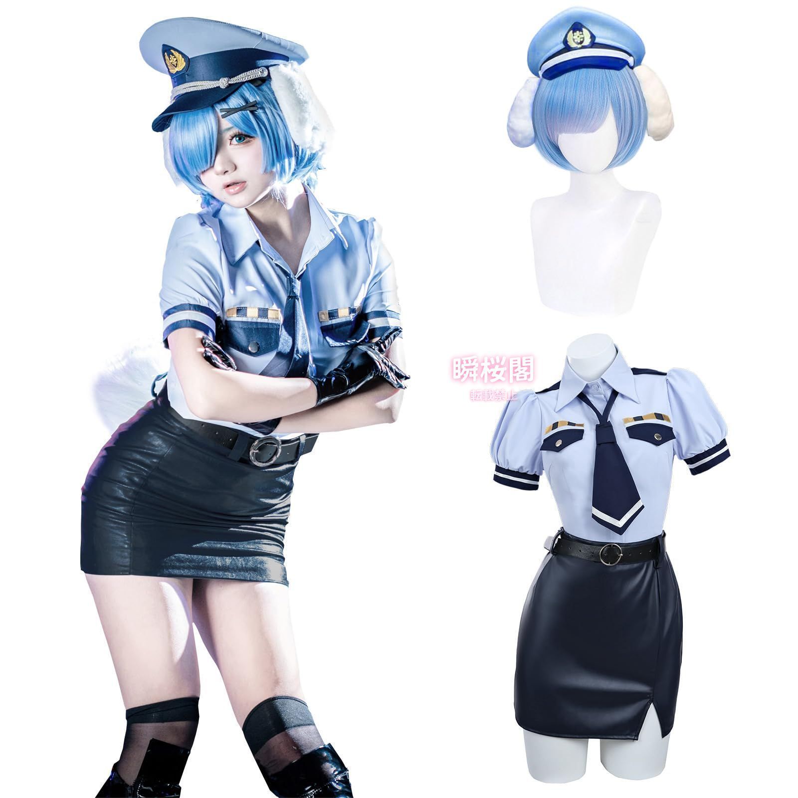 Re ０から始まる異世界生活 コスプレ ウィッグ付き レム ラム エミリア 菜月昴 コスプレ メイド服 リゼロ コスプレ衣装 大人用