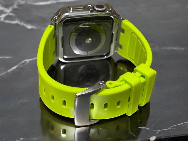 ライムシルバー アップルウォッチケース カスタム カバー 保護 38 40 41 42 44 45 46 49 AppleWatch series2 3 4 5 6 7 8 9 10 11 se1 2 3 Ultra 1 2 3