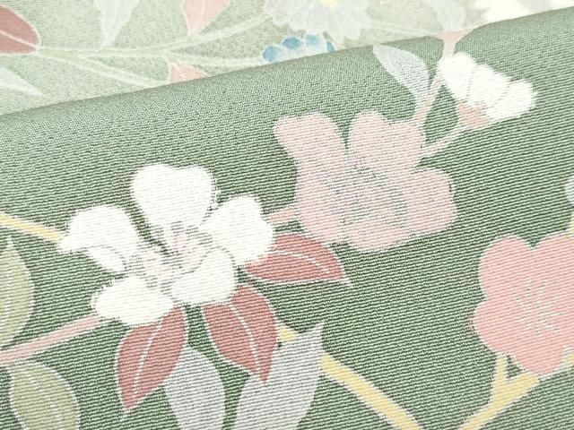 平和屋着物○訪問着 友禅 枝花文 暈し染め 正絹 逸品 CAAZ0960vf