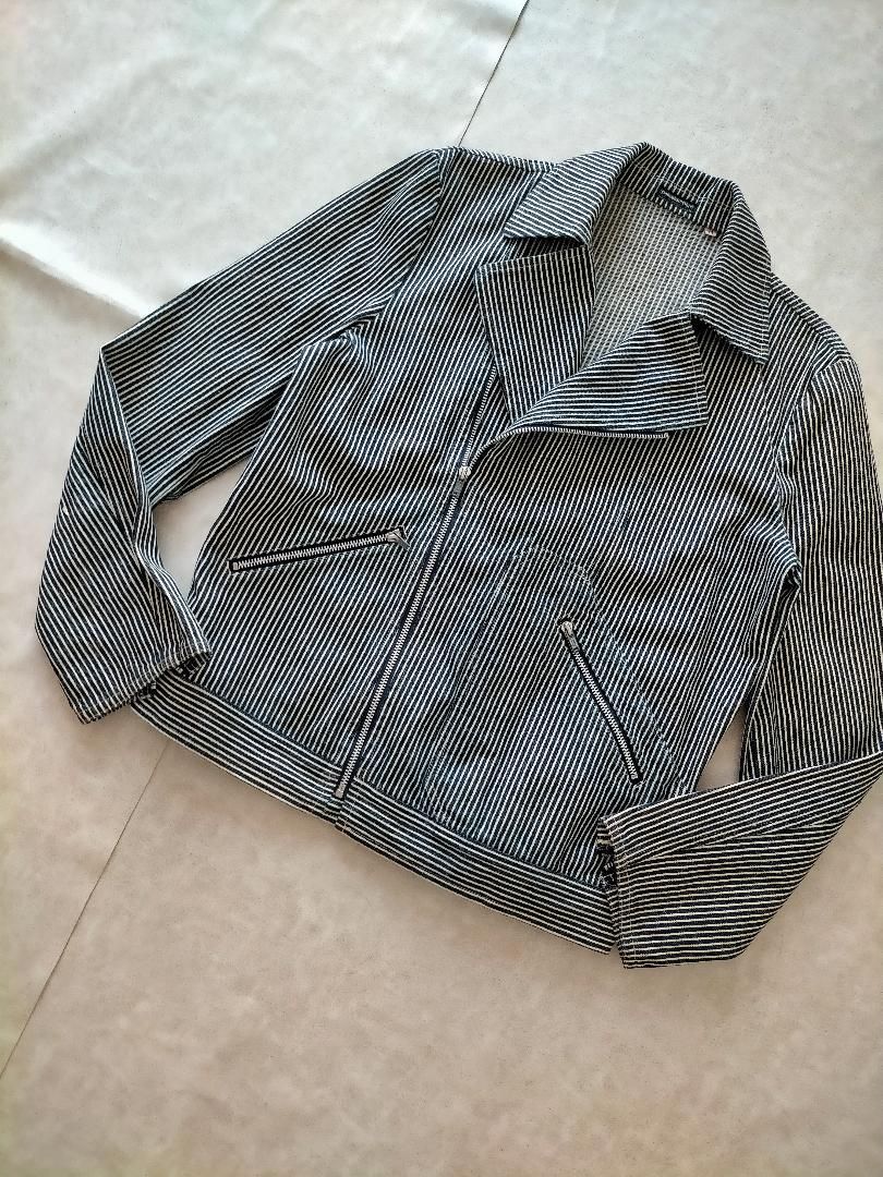 BohemianS Blue ボヘミアンズ ヒッコリーライダースジャケット M 