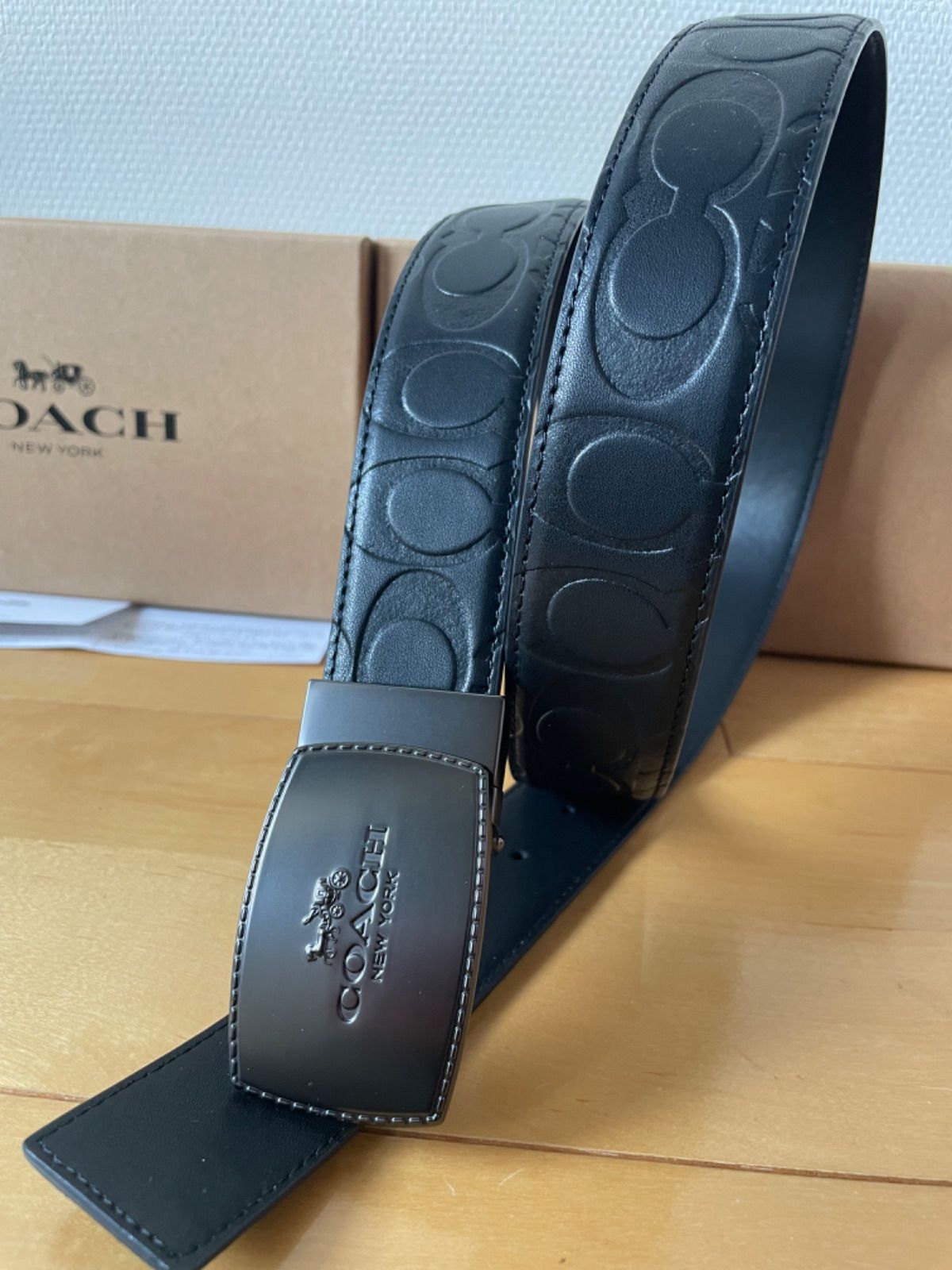 coachコーチ|シグネチャーフリーサイズリバーシブル|ベルト|ギフト き