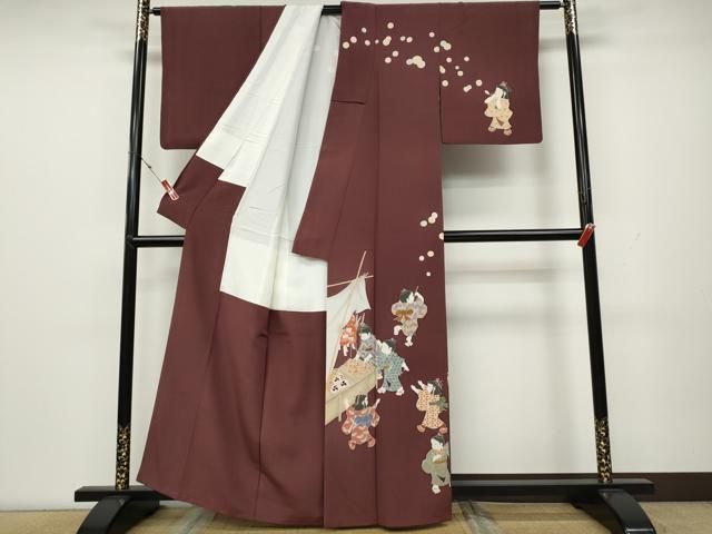 平和屋着物○十日町友禅作家 関口遼一 訪問着 童子遊び 暈し染め