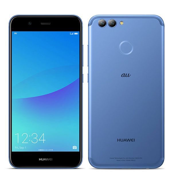 【中古】 HWV31 HUAWEI nova 2 オーロラブルー SIMフリー 本体 au Aランク スマホ ファーウェイ【送料無料】 hwv31bl8mtm
