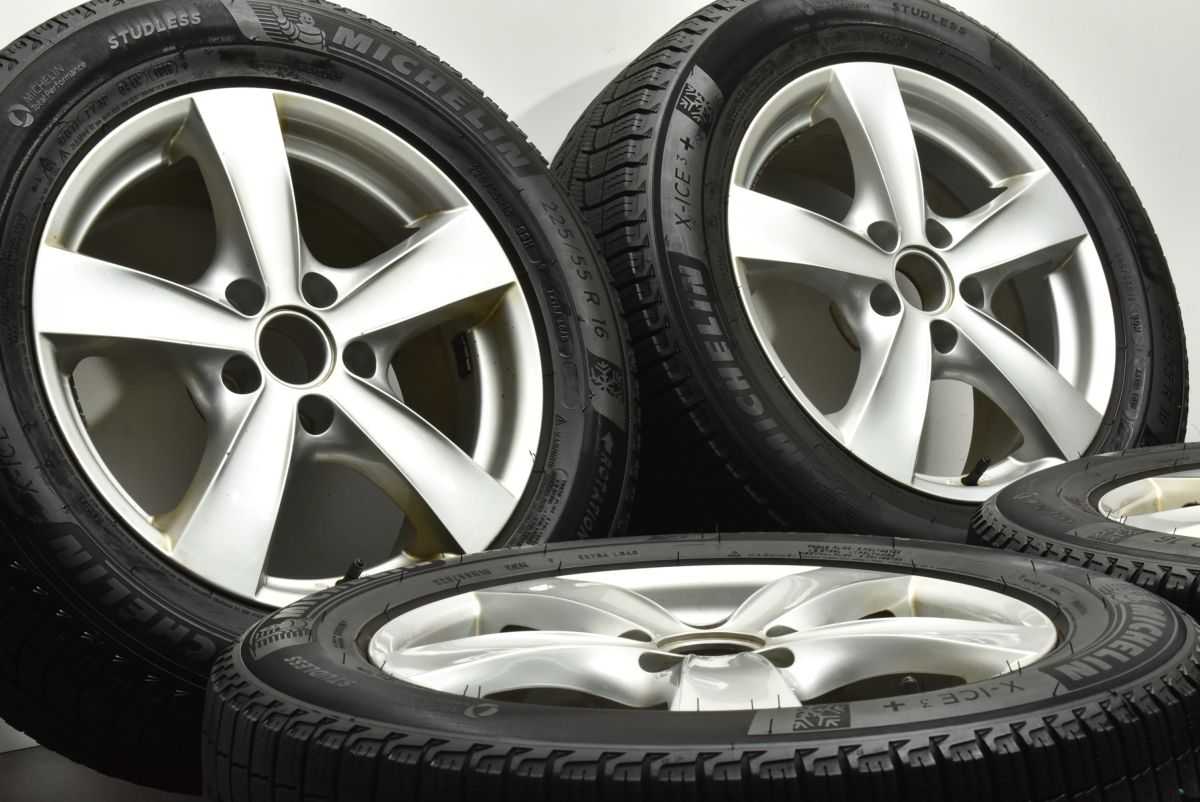 交換用に AGA 16in 7J 40 PCD112 ミシュラン X-ICE 3プラス 225|55R16 ベンツ Cクラス アウディ A4 A6 ホイールのみ販売可