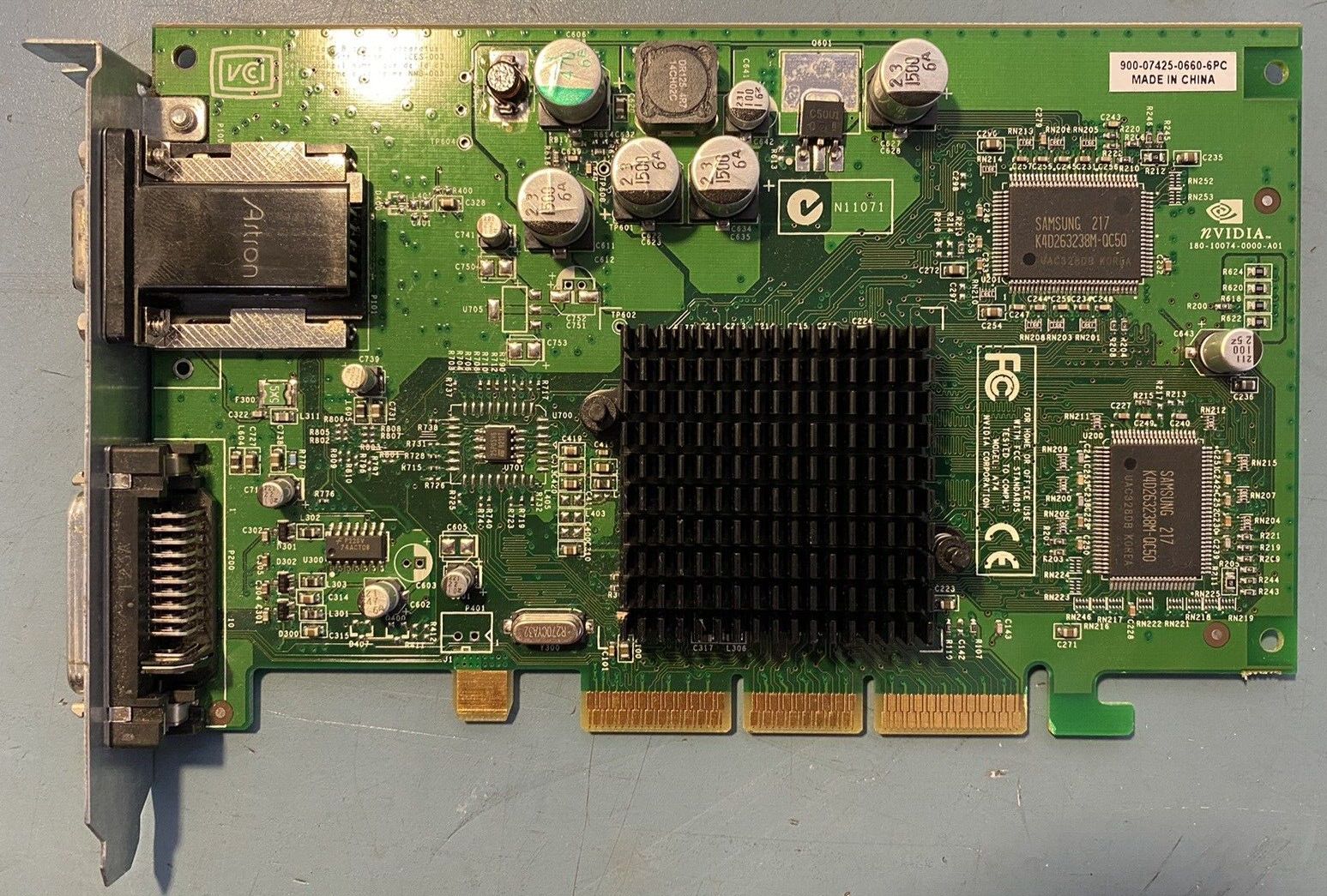 Nvidia GECE 4 ULTRA A74 180-10074 MX440 VGA DVI Mac/PC AGP video card
