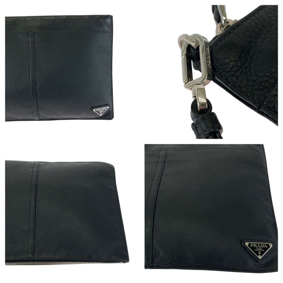 美品 PRADA プラダ ヴィッテロ シティ 三角ロゴプレート