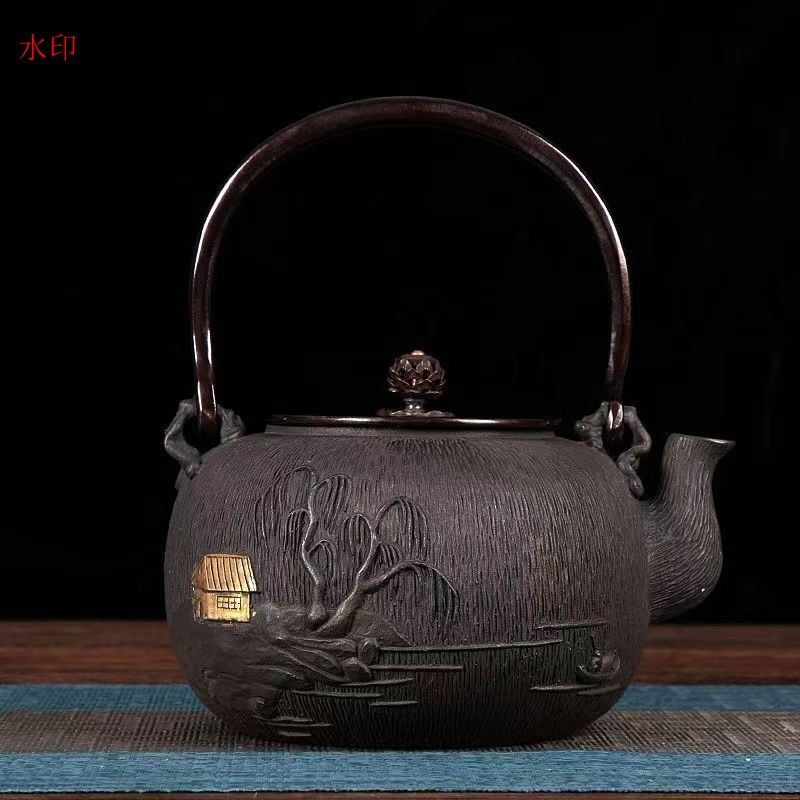 「高評価！」注目のレビュ 鉄瓶 茶器 炉端（通販 囲炉裏 キャンプ 銘か ケトル 薬缶 茶道具 工芸品