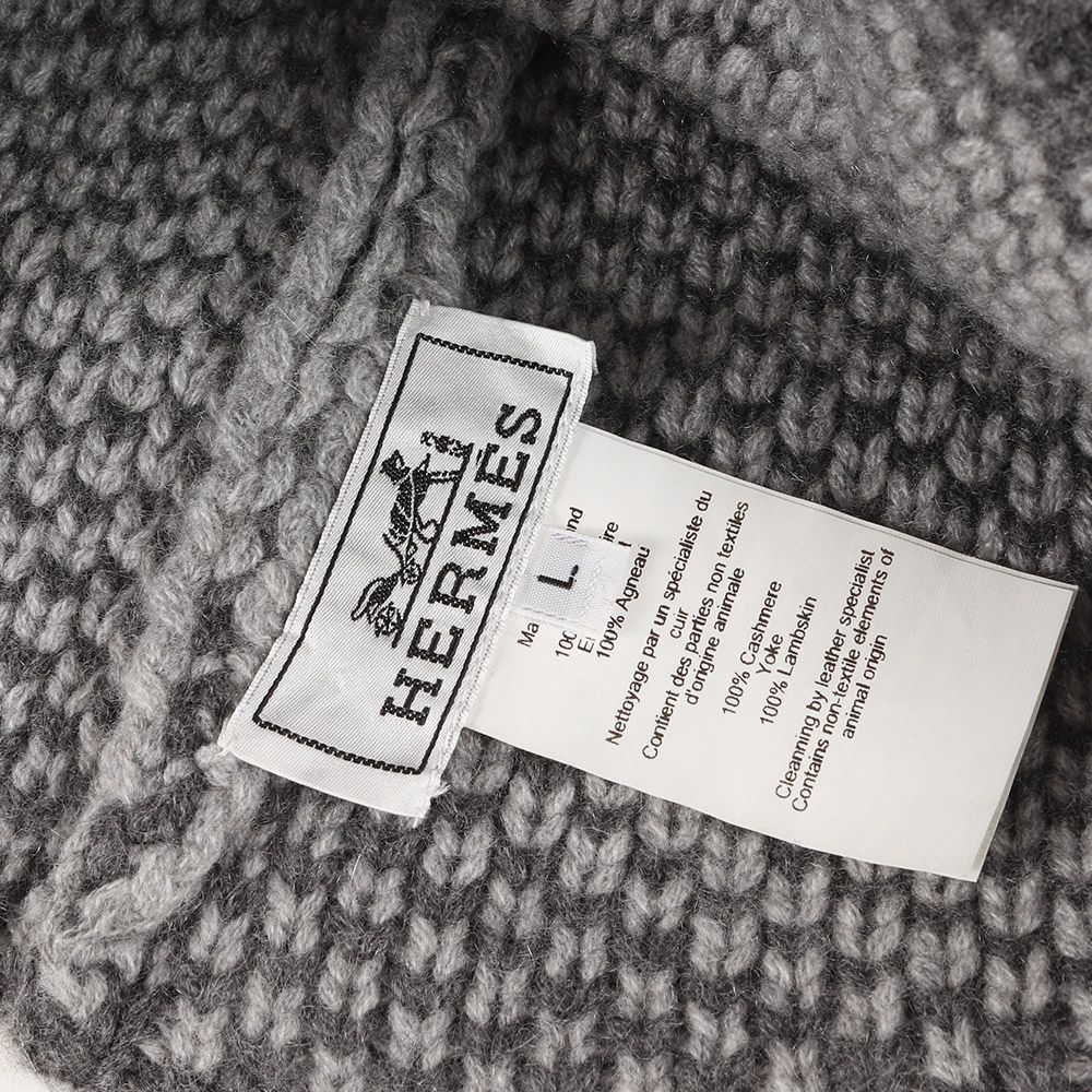 HERMES エルメス サイズ:L ジオメトリック ジャガード カシミヤ ニット 