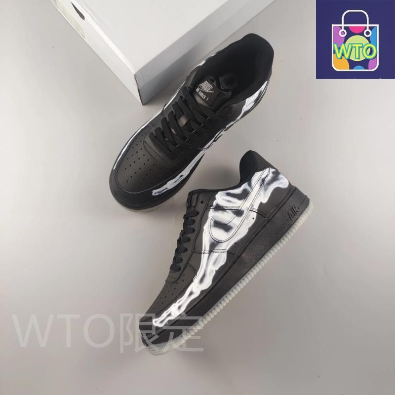 【US9】NIKE AIR FORCE1 '07 SKELETON【新品未使用】 Nike Air Force 1 '07 QS Black Skeleton for Sale