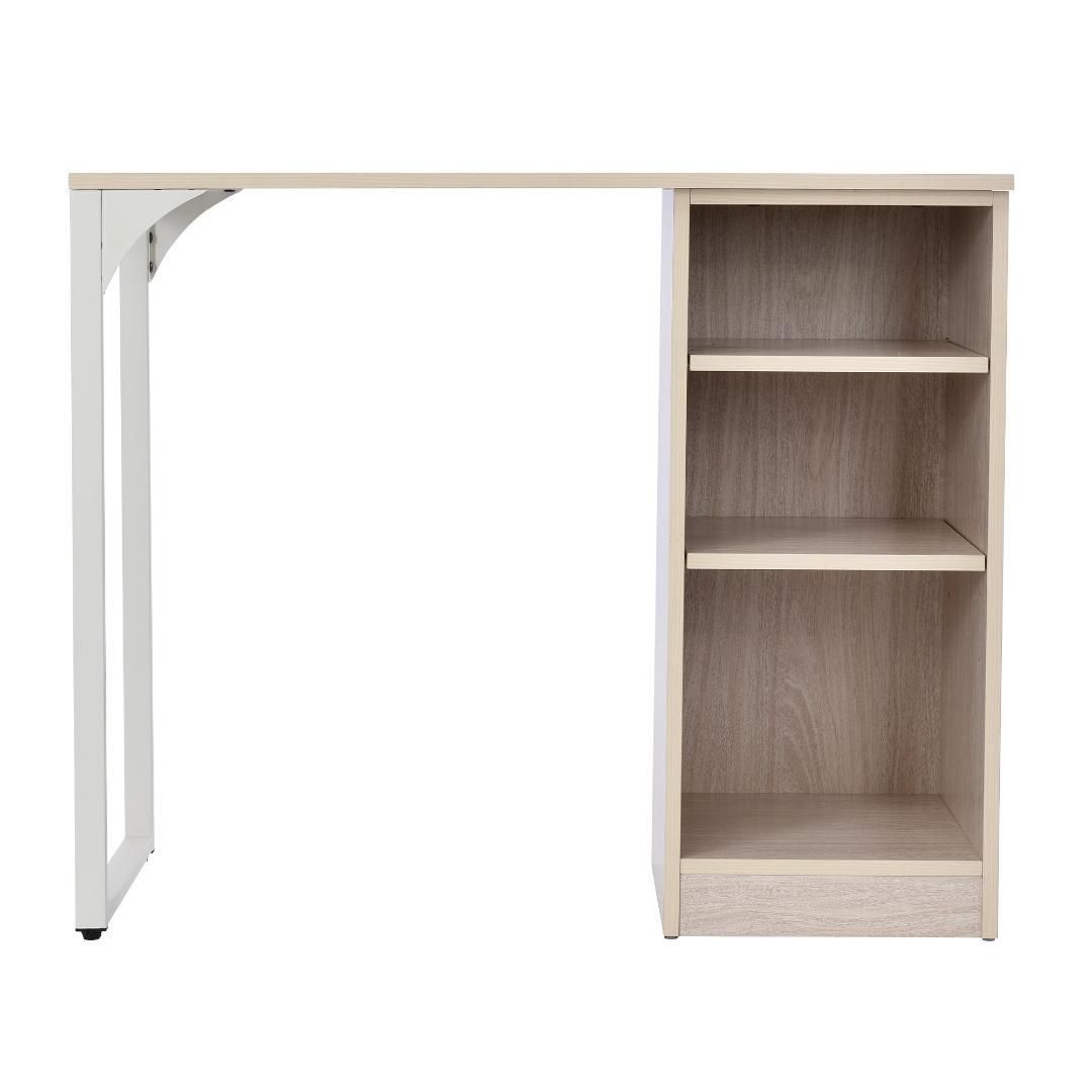 パソコンデスク3段シェルフ付 オフィスデスク簡易デスク木製 ミシン台