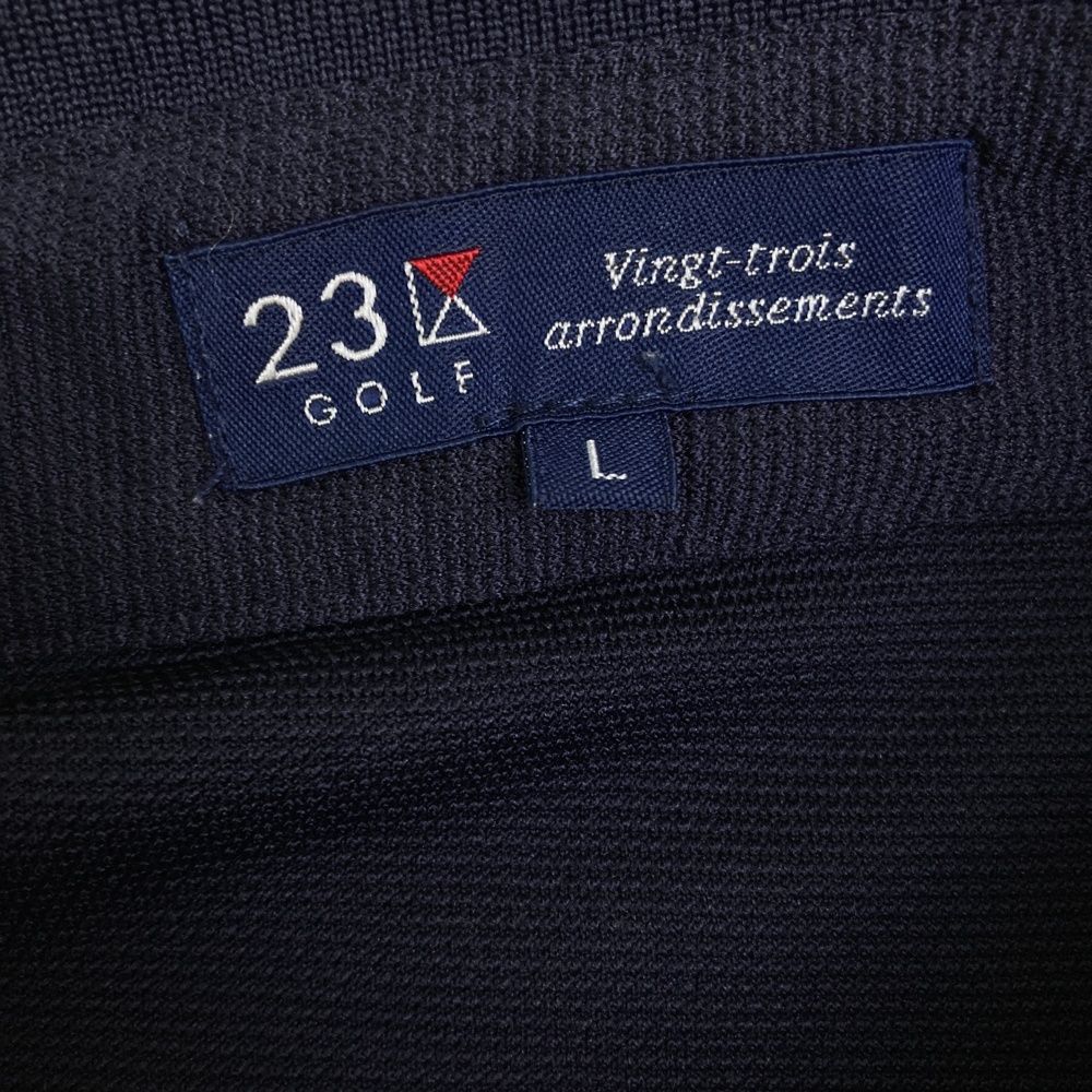 【大得価，お買い得】 サイズ：L 23区GOLF ニジュウサンクゴルフ 半袖ポロシャツ ネイビー系 [240101490432] ゴルフウェア メンズ ストスト