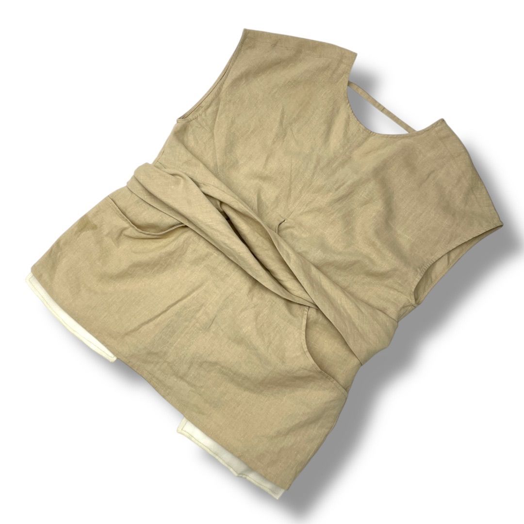 anuke アンヌーク Linen Cachecoeur Tops リネンカシュクールトップス