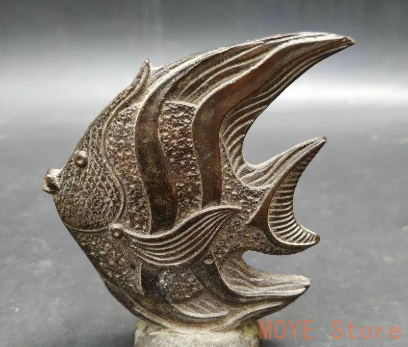 銅 細工 熱帯海魚 ヒラメ 茶台茶寵 茶道具 装飾品 工芸品 置物