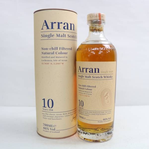 Arran（アラン）10年 ノンチルフィルタード 46% 700ml T24G130009 