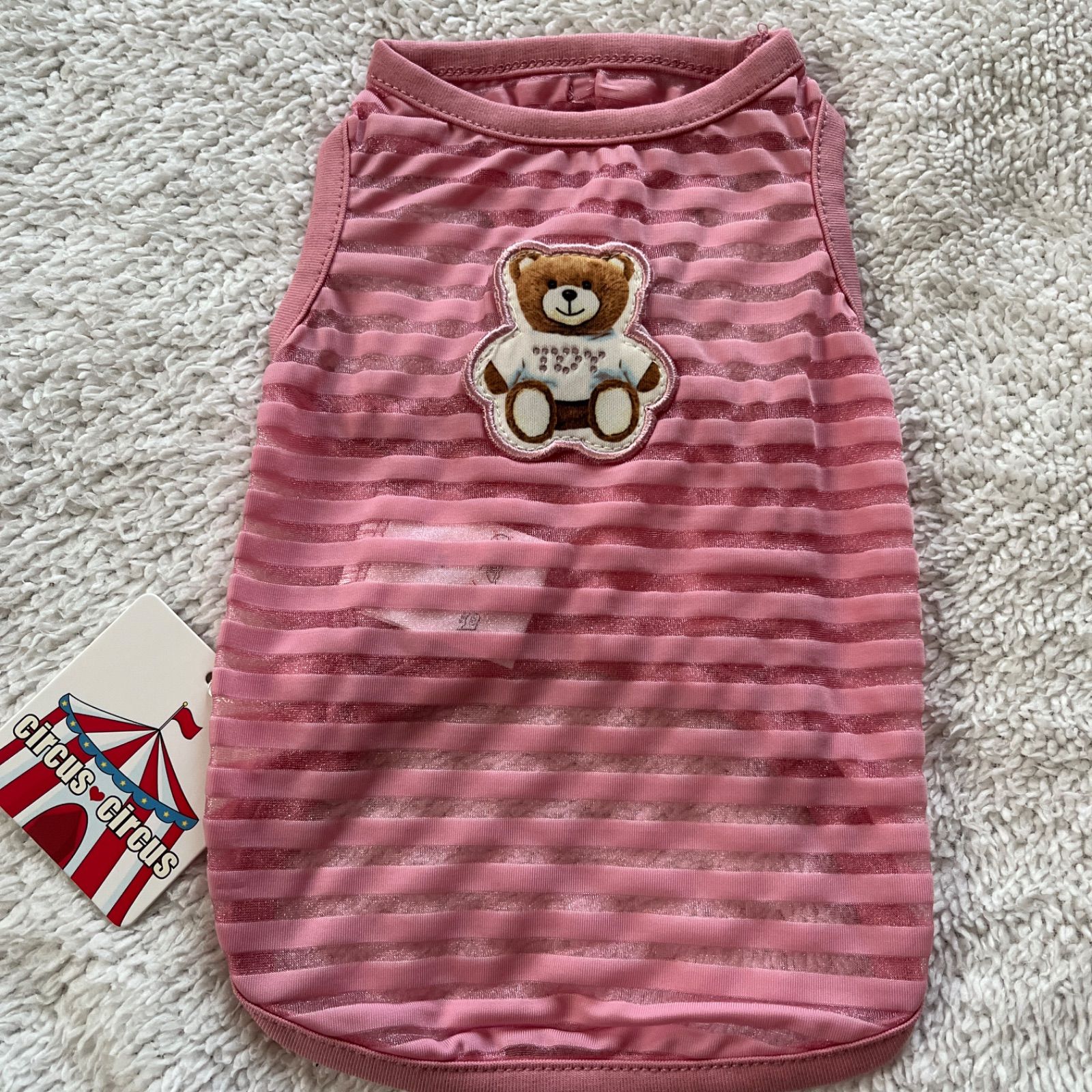 新品】サーカスサーカス circus circus Airy Bear ボーダータンク SS