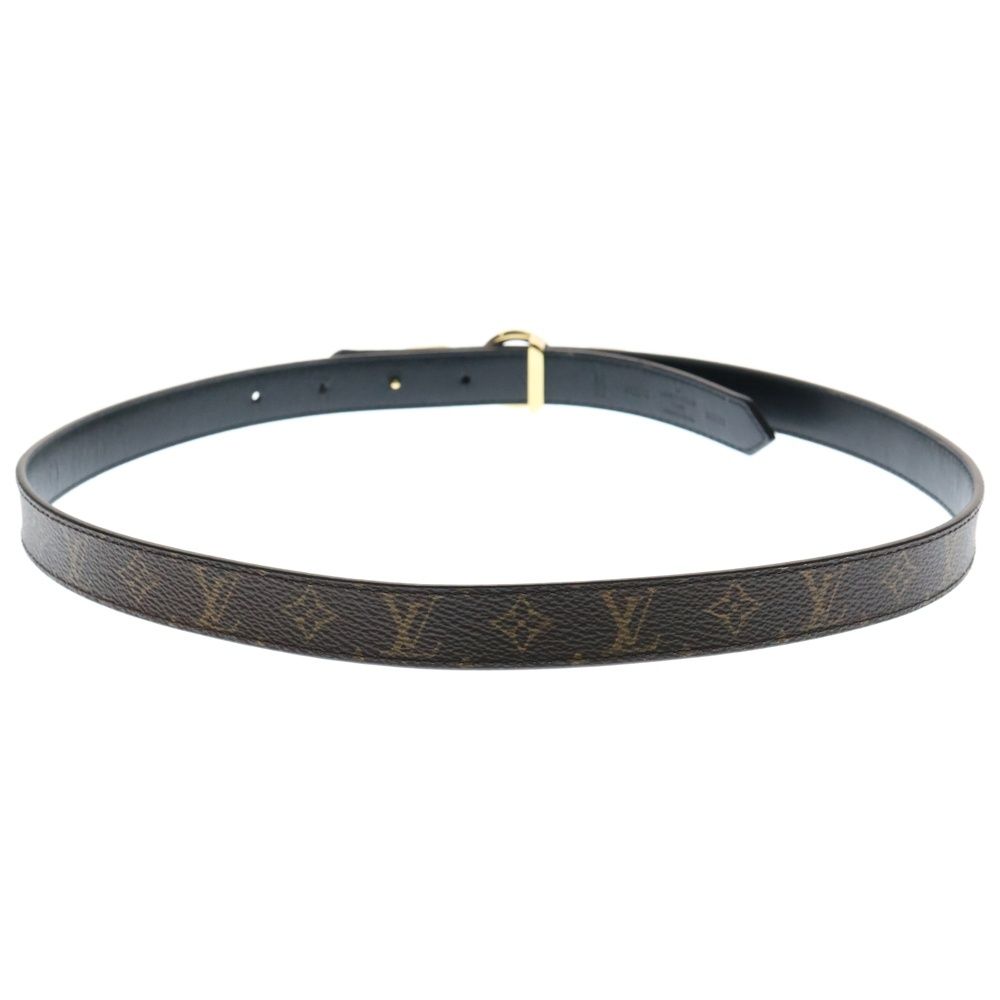 LOUIS VUITTON ルイヴィトン モノグラム LVサークルプライム ベルト ブラウン ゴールド金具 レザー 32 80