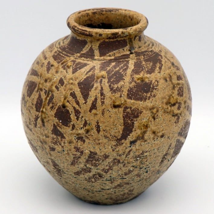 清水正次 伊羅保 花壷 花瓶 共箱 No.200708-256 梱包サイズ80