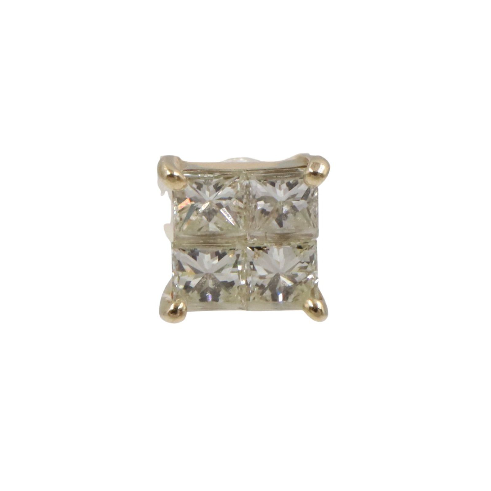 ジュエリー JEWELRY ピアス ダイヤ 片耳ピアス ﾀﾞｲﾔ 0.5g K18 イエローゴールド ダイヤモンド ダイヤ 片耳ピアス レディース Used A