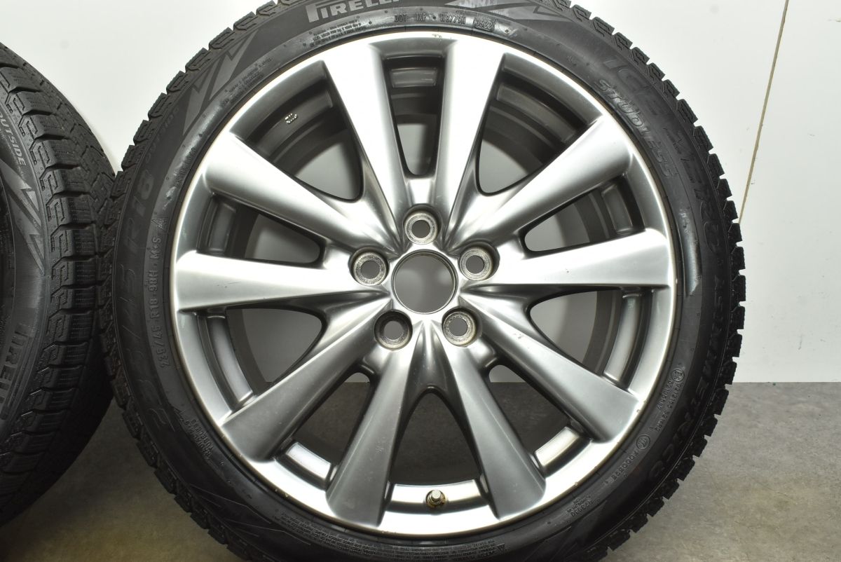 交換用に】レクサス GS 純正 18in 8J+45 PCD114.3 ピレリ アイス