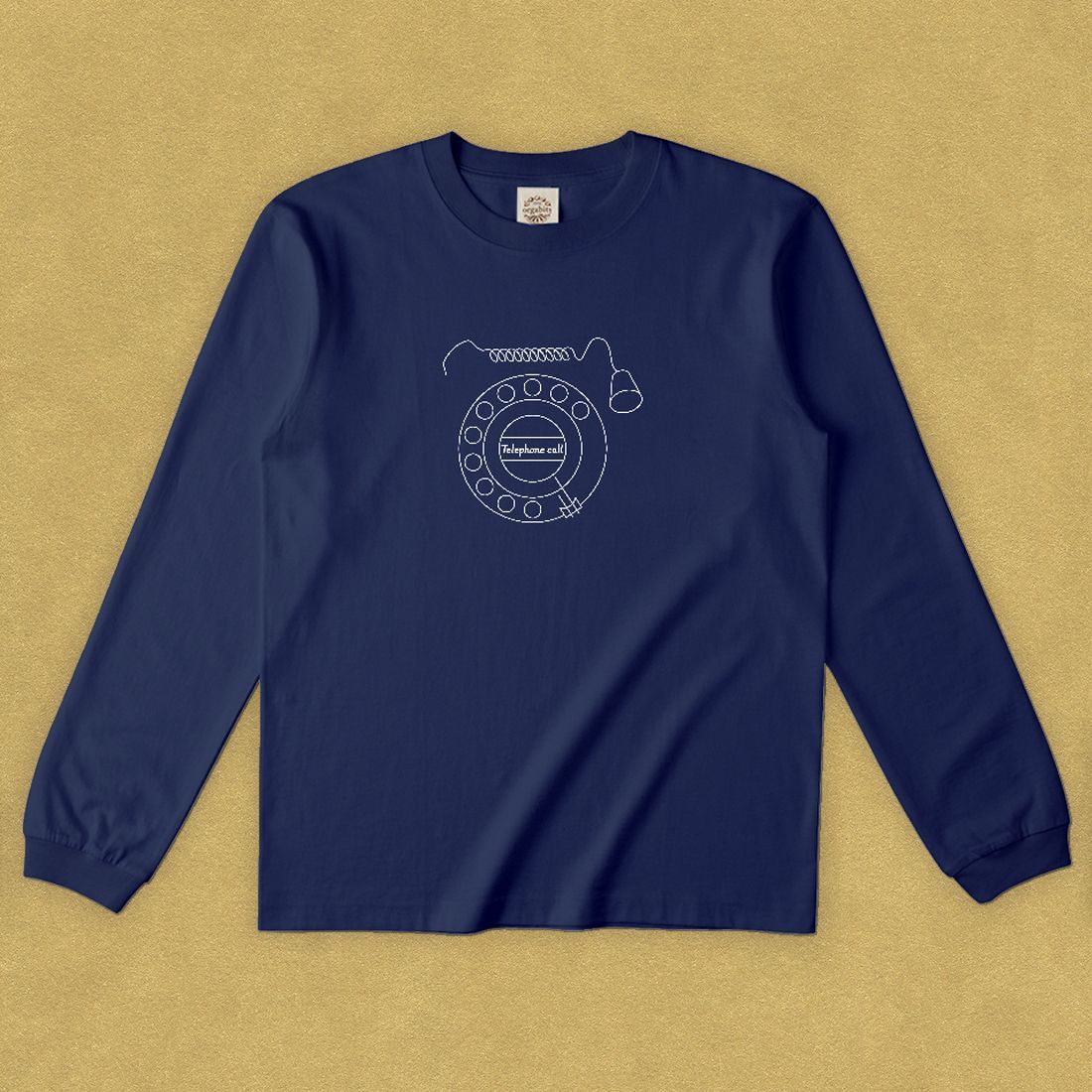 グラフィックロングTシャツ　Telephone call White -Long-