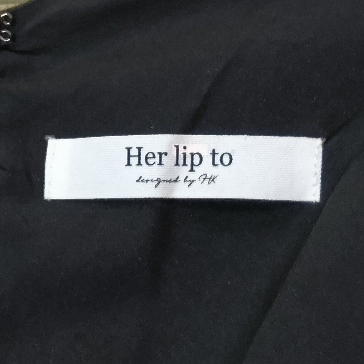 タグ付き】Bloom Panel Top ブラウス 半袖 black Her lip to Sサイズ 