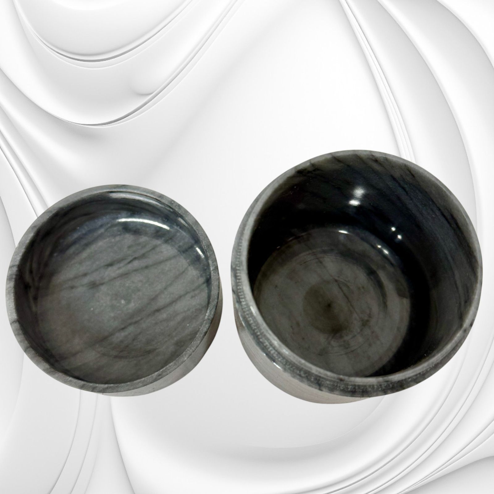 年代物 灰皿 工芸品 大理石 灰皿 煙草入れ お土産 工芸品 グレー マーブル 台湾 昭和レトロ