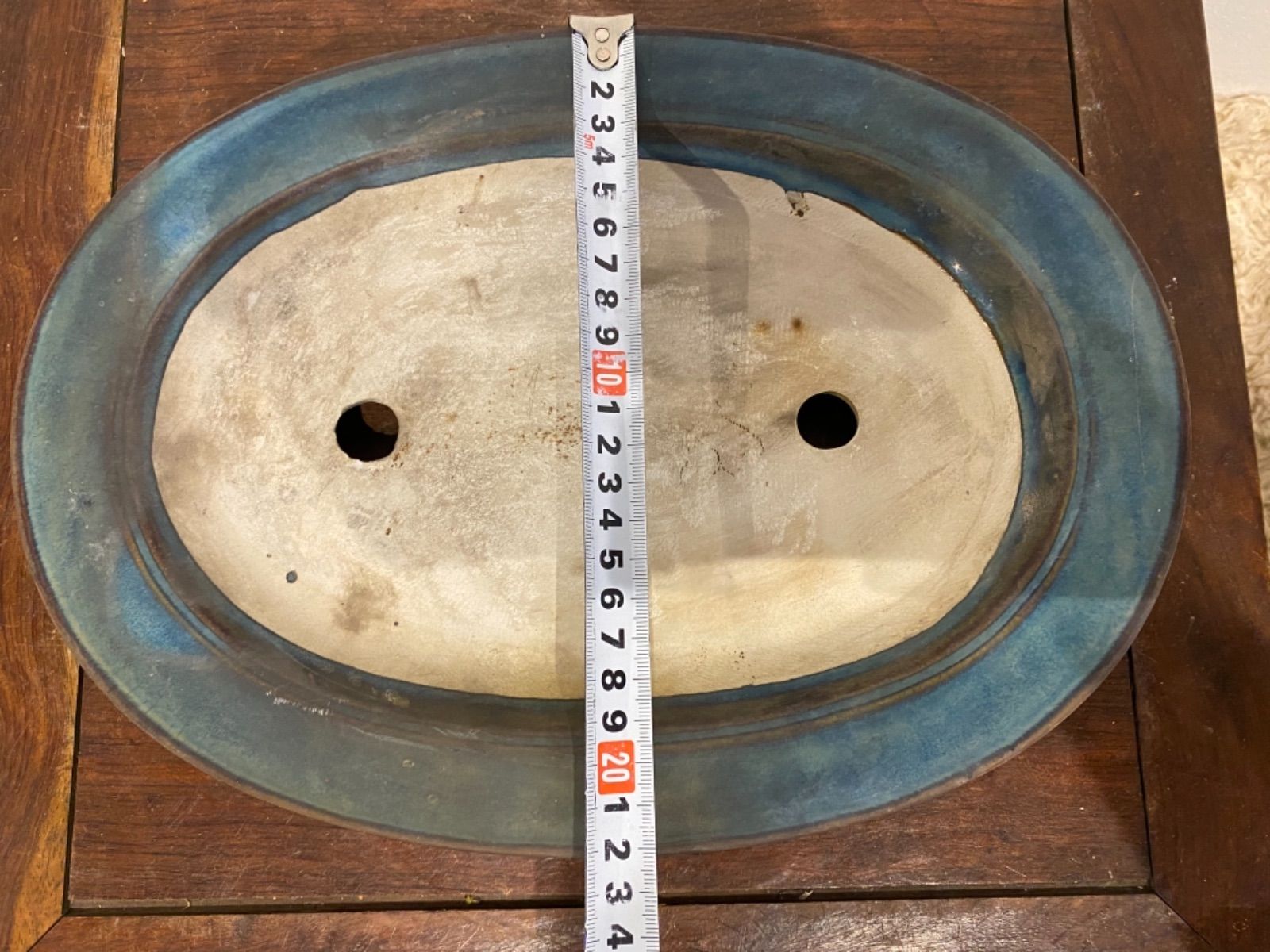 盆栽鉢 万光 楕円 皿 小品盆栽 ミニ盆栽 雑木 苔玉 盆栽 多肉植物