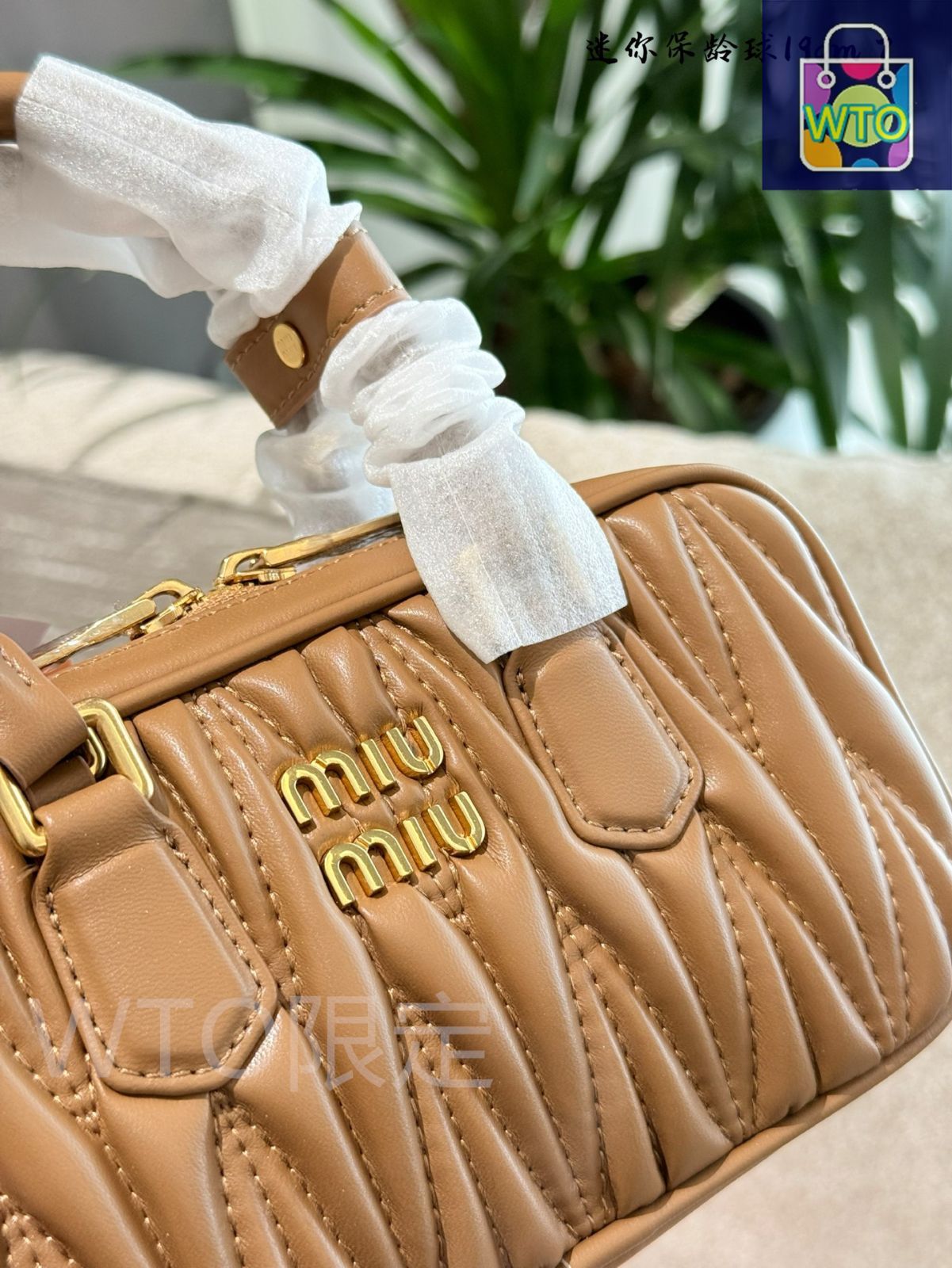 最終価格【美品】miumiu ★ ボーリングバッグ 並行輸入品 今日特価】Miu Miu Bowling Bag ミュウミュウ ボーリング バッグ