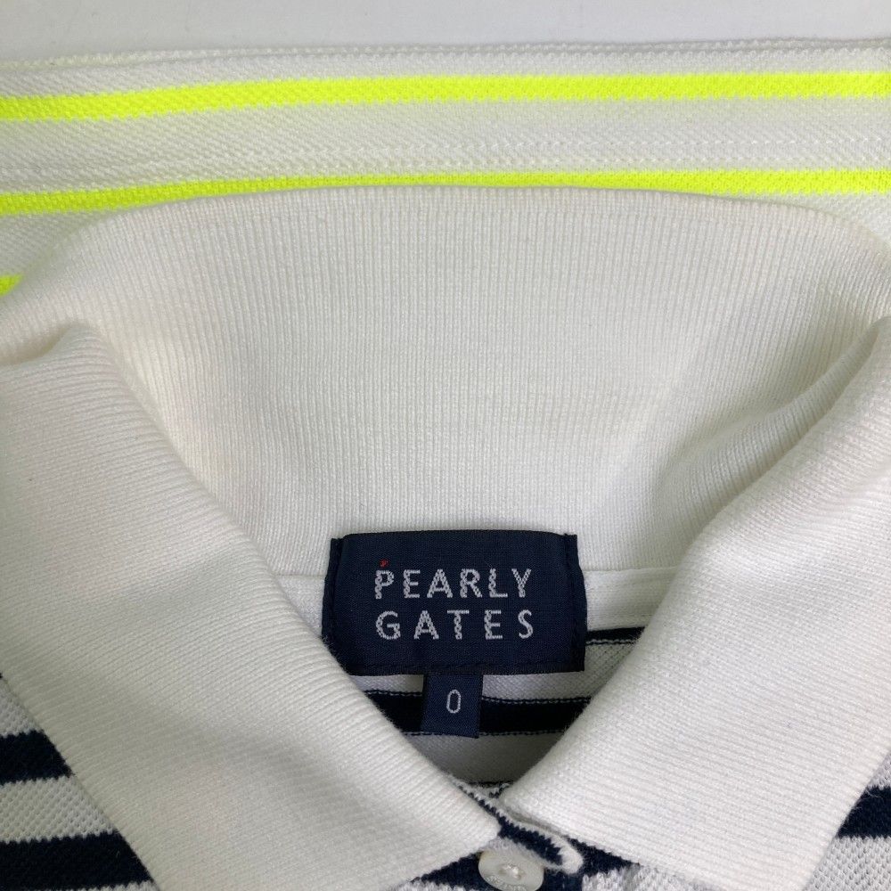 パーリーゲイツボーダーノースリーブポロシャツ PEARLY GATES パーリーゲイツ ; 襟付 ノースリーブシャツ パイル