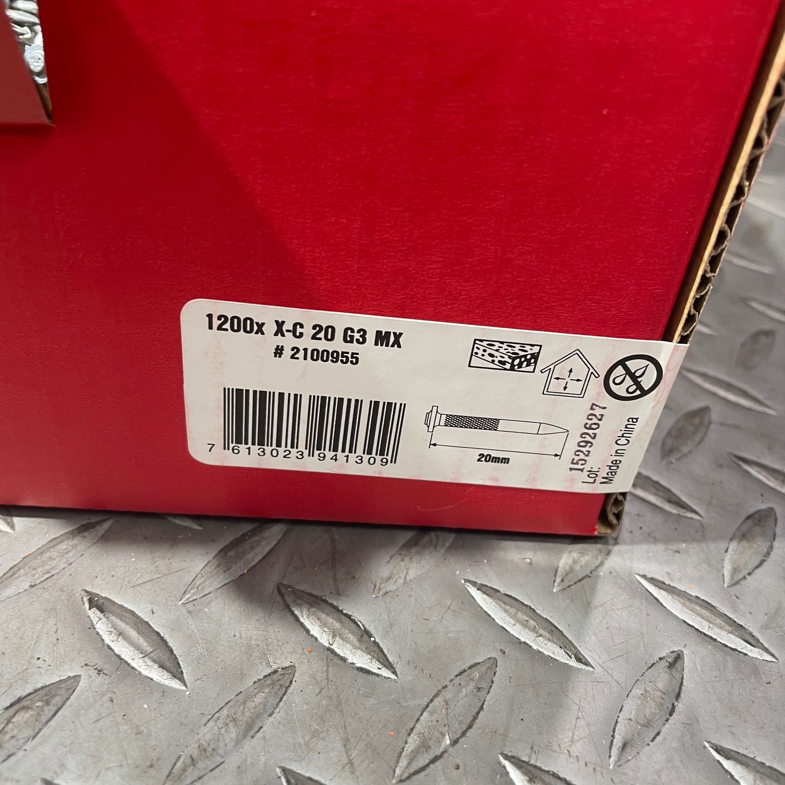 ヒルティー HILTI ガス式鋲打機用ピン X-C 20 G3 MX ノーマル20mm 