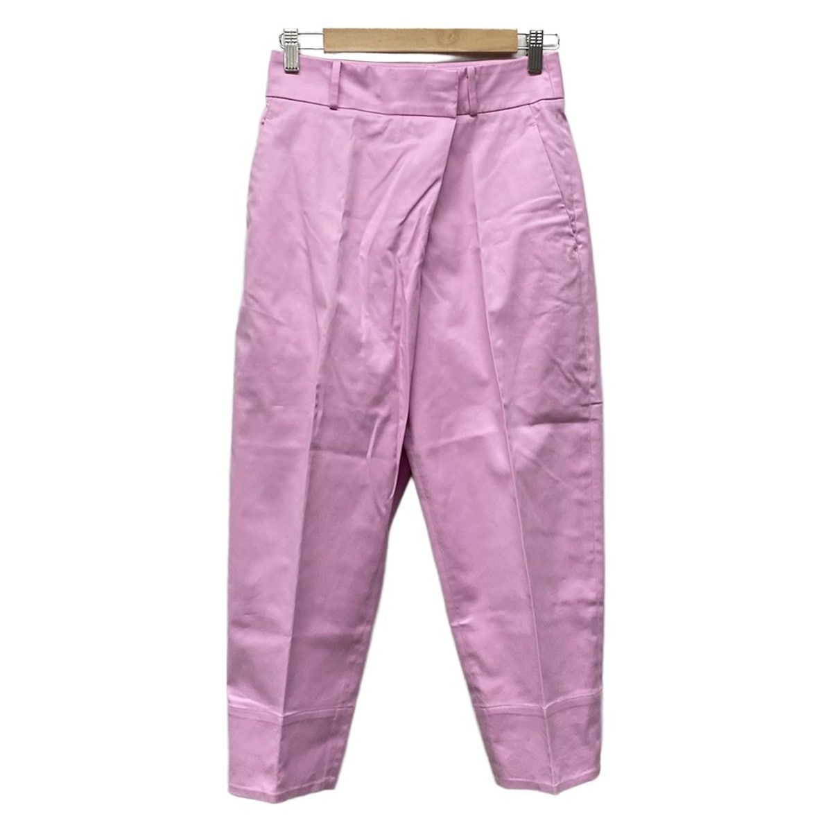 ☆美品☆ Drawer ドロワー　ウールモヘアタックパンツ　34ピンク Drawer パンツ ウールモヘアタックパンツ サイズ34 ピンク テーパード