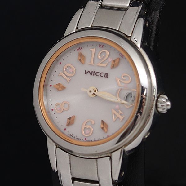 稼動 シチズン ウィッカ 電波ソーラー ピンク文字盤 H0F8-R005235 レディース腕時計 OGH 2000000 NSK