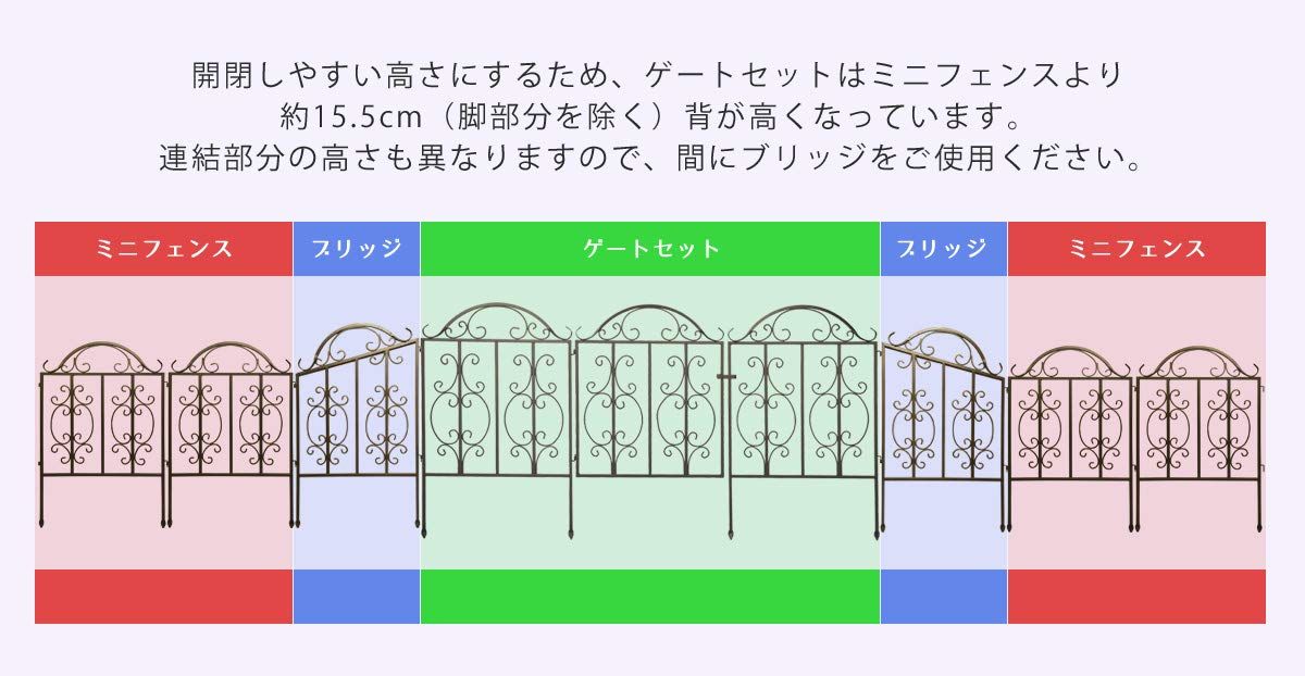アンティークホワイト ミニフェンス