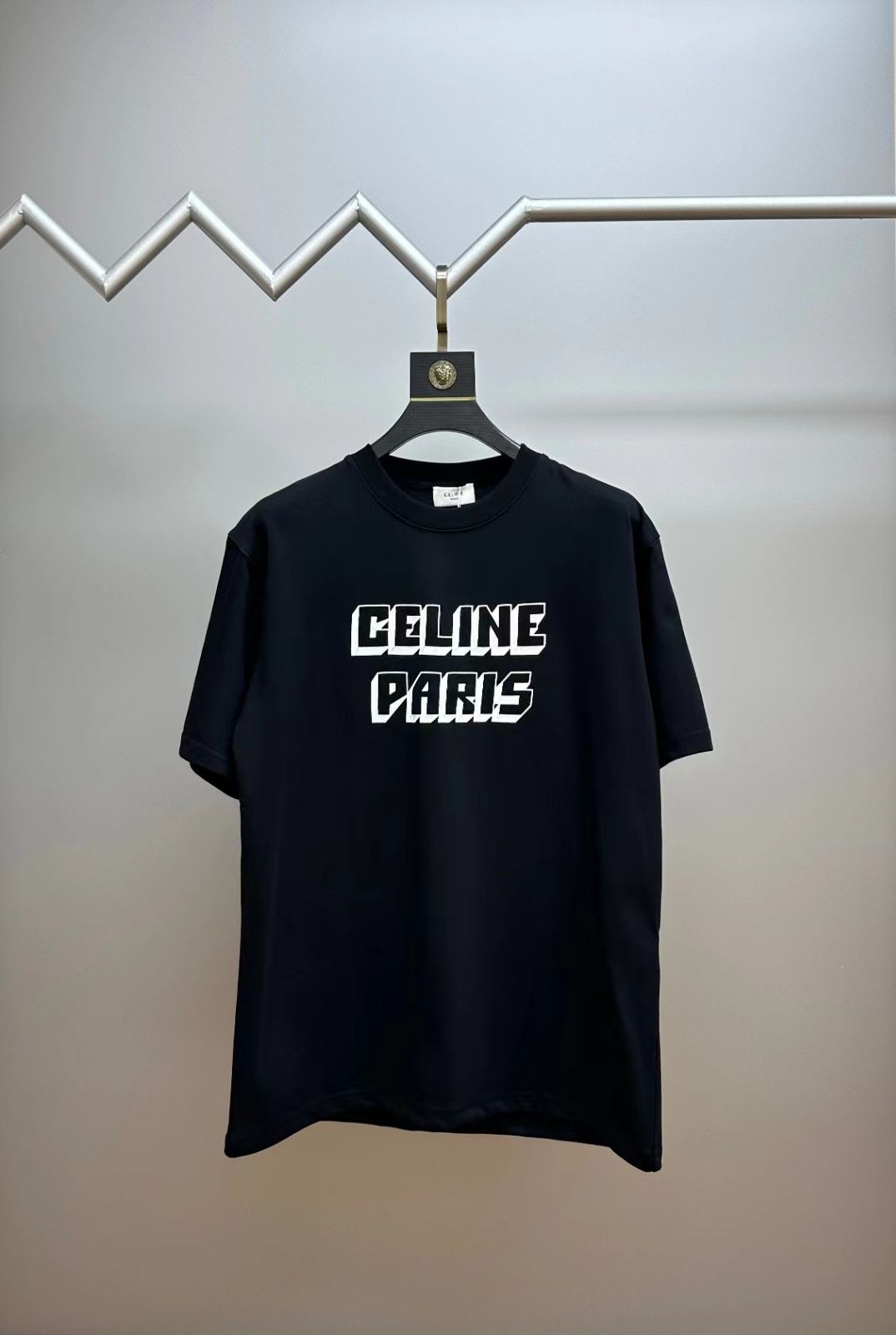 CELINE レギュラーTシャツノコットンジャージー-ブラック1ホワイト