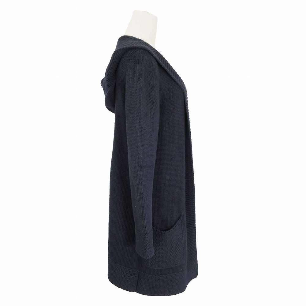FOXEY ロングニットカーディガン 38サイズ 紺色 フォクシー ニューヨーク FOXEY NEW YORK ロング ニット