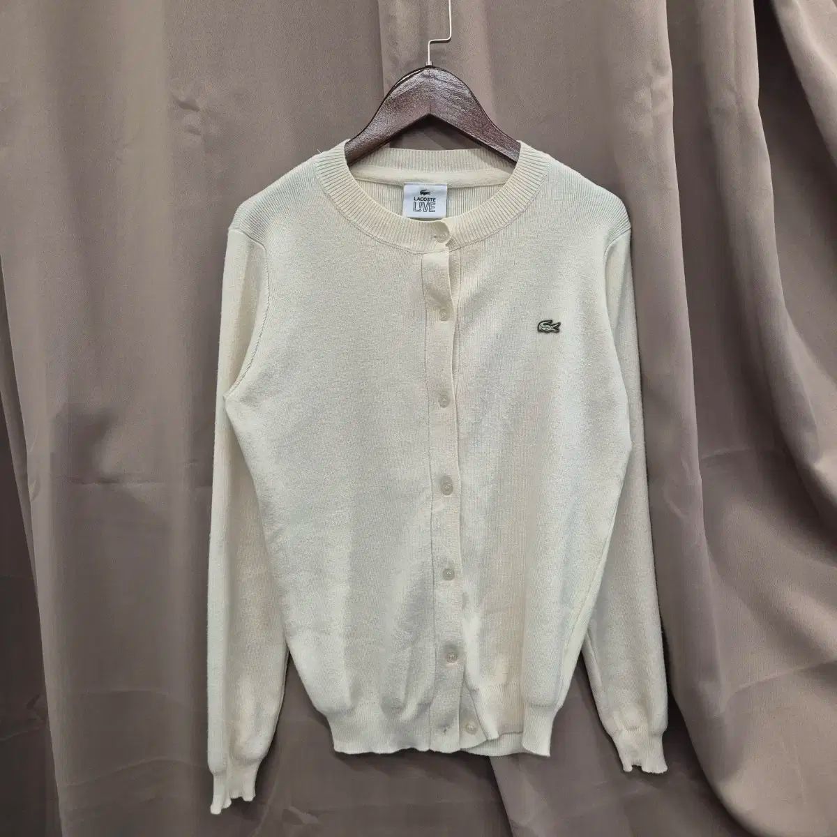 LACOSTE ラコステ アイボリー カーディガン S