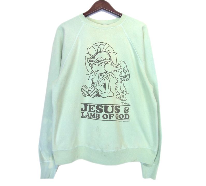 セントマイケル SAINT MICHAEL □ 【 CREW NECK SWEAT JESUS SM A23