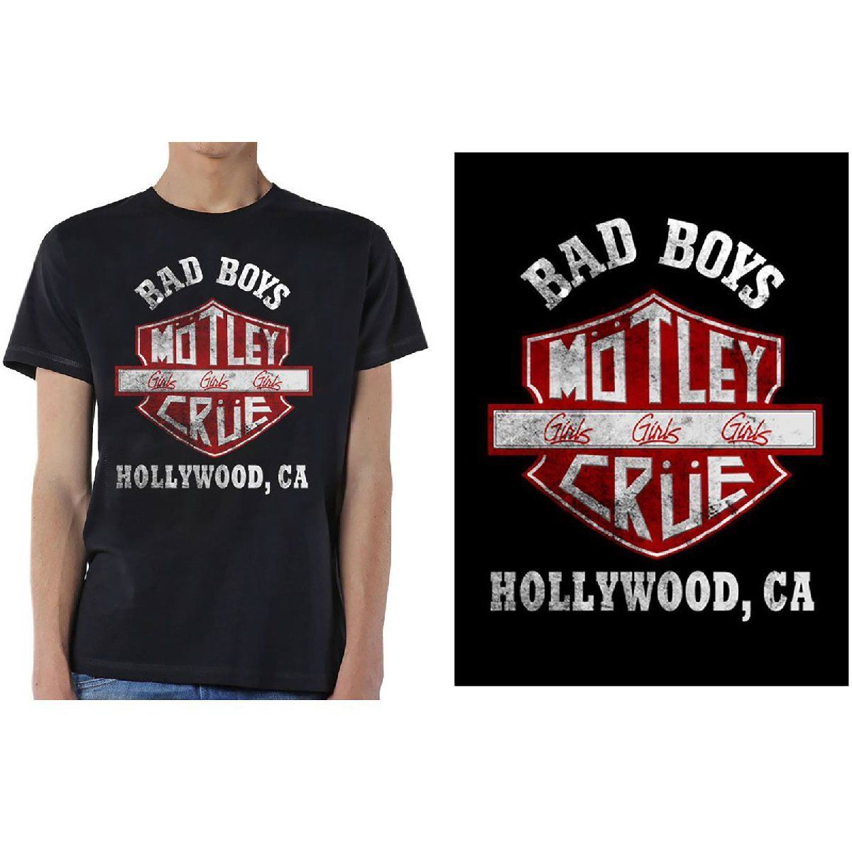 モトリー クルー Tシャツ Motley Crue Bad Boy Shield 正規品 ロックT 