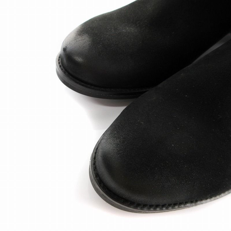 マザーリーフ MOTHER LEAF ロングブーツ ヒール 裏起毛 36 23cm 黒 