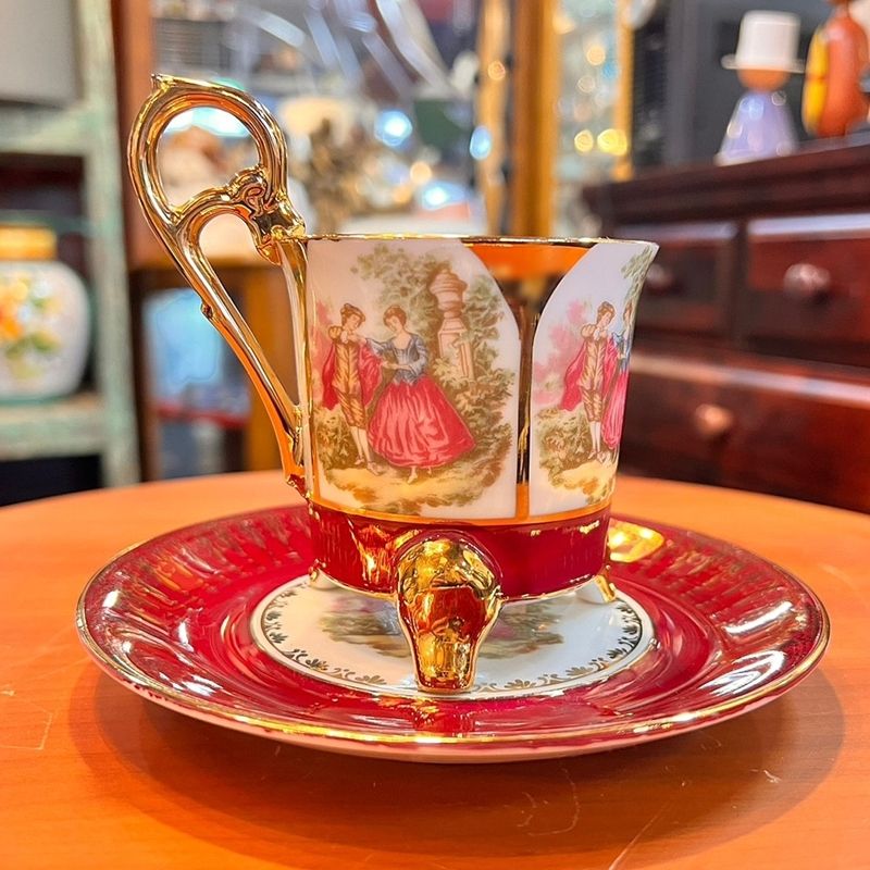 大橋陶器 デミカップ カップ＆ソーサー 箱付き 926エンヂ レトロ 大橋