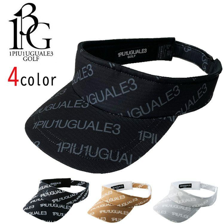 1PIU1UGUALE3 新品1PIUTUGUALE3 GOLF サンバイザー ゴルフウェア