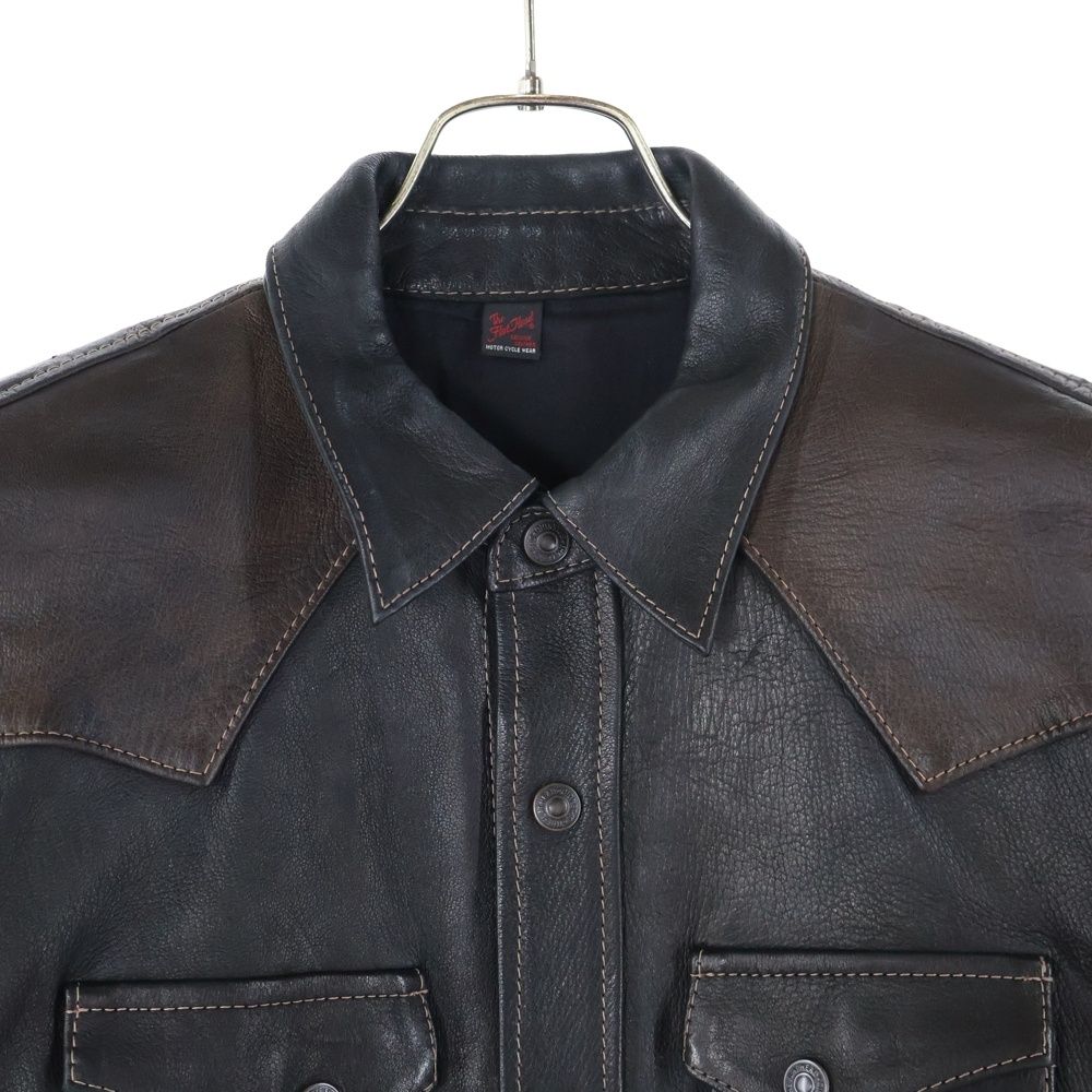 FLAT HEAD ディアスキン レザー 鹿革 ウエスタンジャケット 36 FLAT HEAD ディアスキン レザー 鹿革 ウエスタンジャケット 36 THE