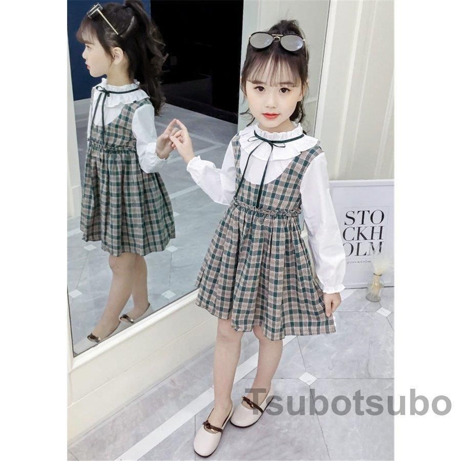 子供服 ワンピース キッズ 長袖 子供ドレス dress 女の子 春秋 シャツ