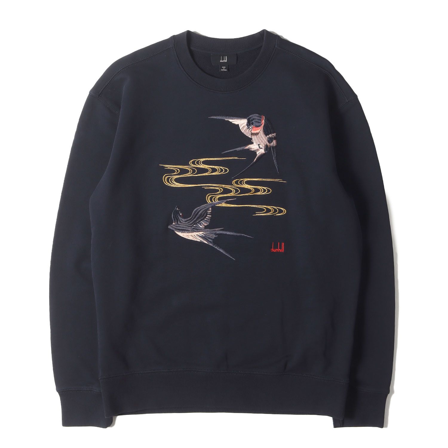 dunhill ダンヒル スウェット ネイビー 紺 サイズ:S | ツバメ 和柄 