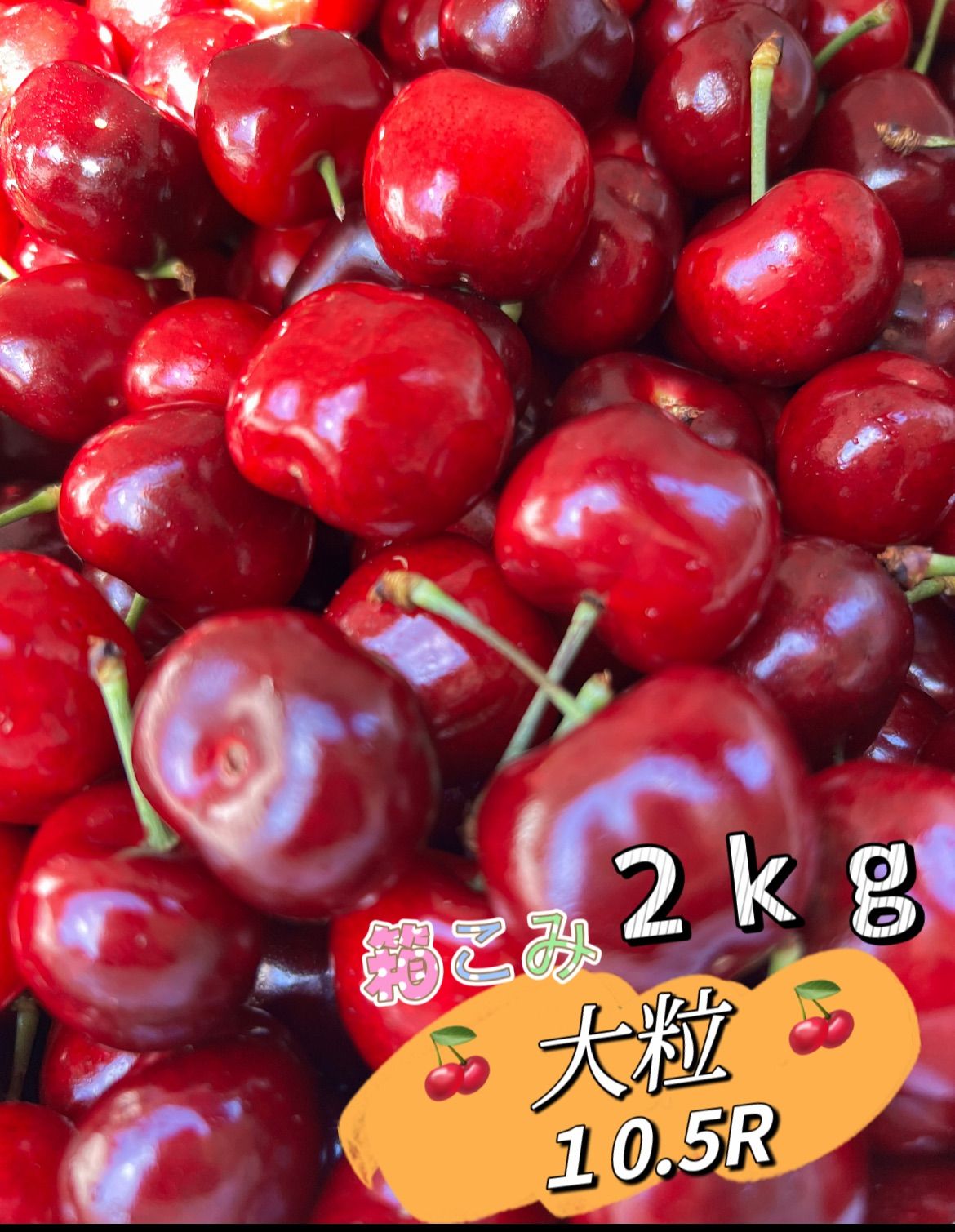 10.5r大粒❣️クール便❣️激安❣️100円引きクーポン配布中❣️アメリカンチェリー箱こみ2kg  大容量父の日中元家庭用