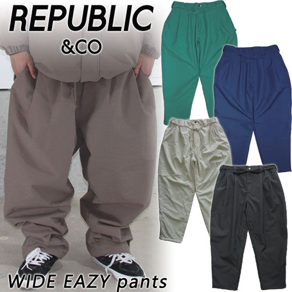 23-24 REPUBLIC &CO/リパブリック WIDE EAZY pant メンズ レディース ワイドイージーパンツ スノーボードウェア スノーウェアー 2024 型落ち